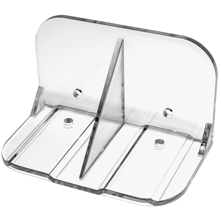 Clear wide polycarbonate snow guard for metal roofing