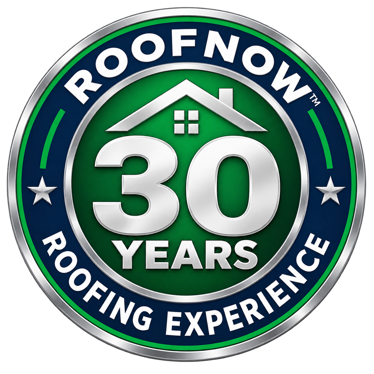 ROOFNOW 30 Years Roofing Experience badge